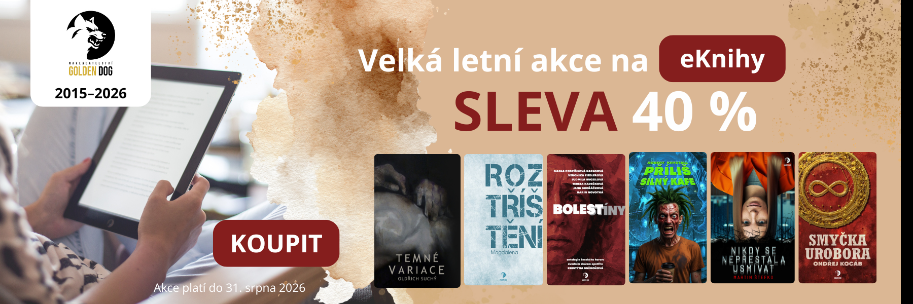 40 % na všechny e-knihy